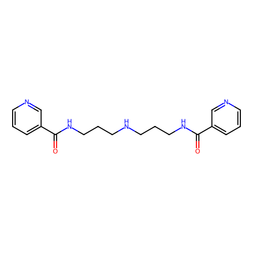 N,N'-(azanediylbis(propane-3,1-diyl))dinicotinamide structure