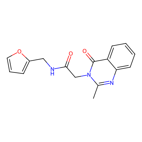 N-(furan-2-ylmethyl)-2-(2-methyl-4-oxoquinazolin-3(4H)-yl)acetamide structure