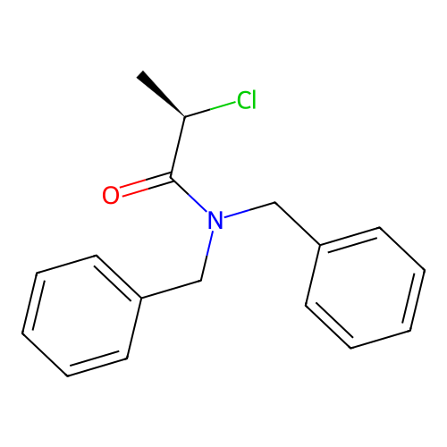 (2R)-N,N-dibenzyl-2-chloropropanamide structure