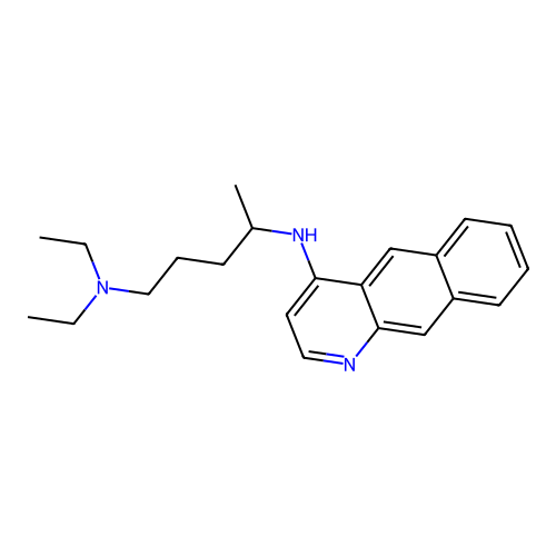 N~4~-(benzo[g]quinolin-4-yl)-N~1~,N~1~-diethylpentane-1,4-diamine structure