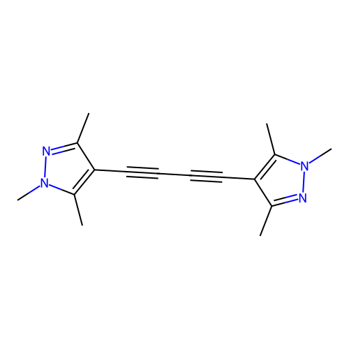 1,3,5-Trimethyl-4-[4-(1,3,5-trimethylpyrazol-4-yl)buta-1,3-diynyl]pyrazole structure