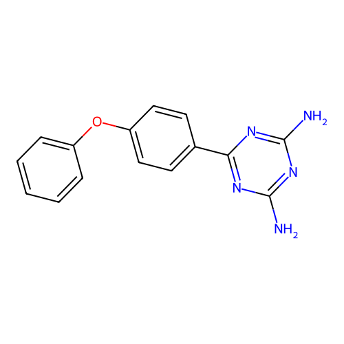 6-(4-Phenoxyphenyl)-1,3,5-triazine-2,4-diamine structure