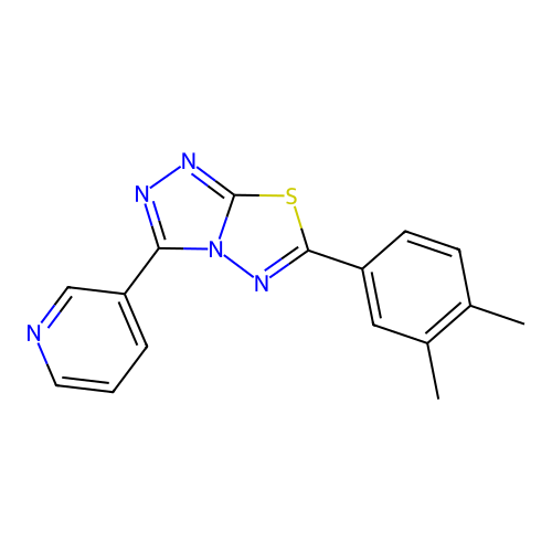 6-(3,4-Dimethylphenyl)-3-pyridin-3-yl-[1,2,4]triazolo[3,4-b][1,3,4]thiadiazole structure