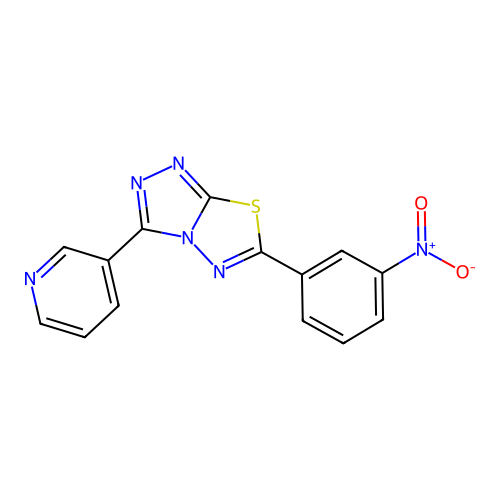 6-(3-Nitrophenyl)-3-(pyridin-3-yl)[1,2,4]triazolo[3,4-b][1,3,4]thiadiazole structure