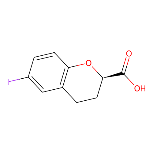(2R)-6-Iodochromane-2-carboxylic acid structure