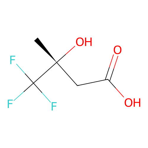 (3R)-4,4,4-trifluoro-3-hydroxy-3-methylbutanoic acid structure