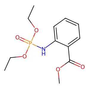 Methyl 2-(diethoxyphosphorylamino)benzoate structure