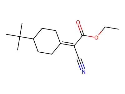 Ethyl 2-(4-tert-butylcyclohexylidene)-2-cyanoacetate structure