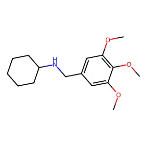 N-(3,4,5-trimethoxybenzyl)cyclohexanamine structure