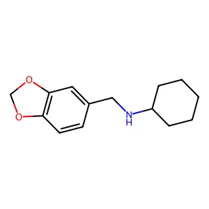 N-((1,3-dioxaindan-5-yl)methyl)cyclohexanamine structure