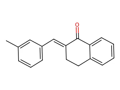 (2E)-2-[(3-methylphenyl)methylidene]-1,2,3,4-tetrahydronaphthalen-1-one structure