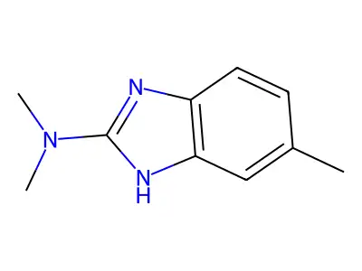 N,N,6-三甲基-1H-苯并咪唑-2-胺 structure