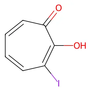 2-Hydroxy-3-iodocyclohepta-2,4,6-trien-1-one structure