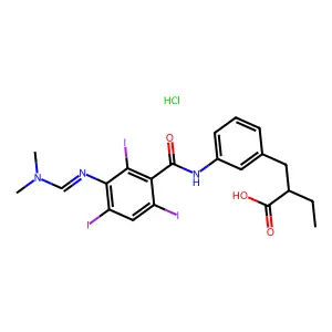 C21H22I3N3O3.ClH structure