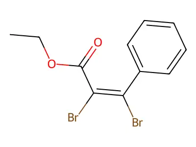 2-Propenoic acid, 2,3-dibromo-3-phenyl-, ethyl ester, (Z)- structure