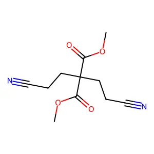1,3-Dimethyl 2,2-bis(2-cyanoethyl)propanedioate structure