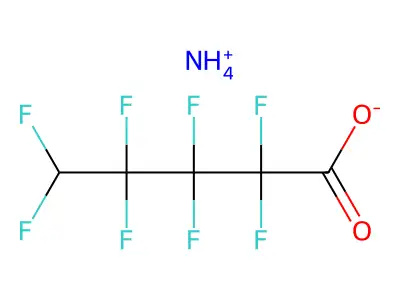 Ammonium 2,2,3,3,4,4,5,5-octafluorovalerate structure