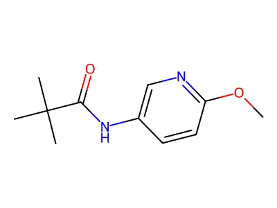 N-(6-methoxypyridin-3-yl)pivalamide structure