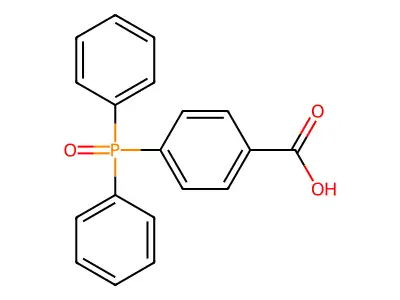 Benzoic acid, 4-(diphenylphosphinyl)- structure