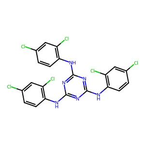 N,N',N''-tris(2,4-dichlorophenyl)-1,3,5-triazine-2,4,6-triamine structure