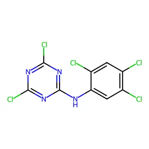 4,6-dichloro-N-(2,4,5-trichlorophenyl)-1,3,5-triazin-2-amine structure