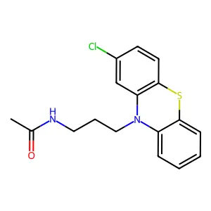 N-(3-(2-Chloro-10H-phenothiazin-10-yl)propyl)acetamide structure