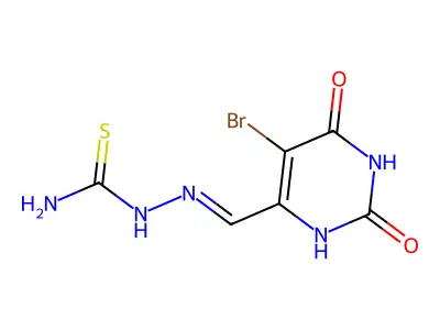 [(5-bromo-2,4-dioxo-1H-pyrimidin-6-yl)methylideneamino]thiourea structure