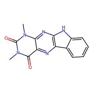 1,3-Dimethyl-1H-indolo[3,2-g]pteridine-2,4(3H,10H)-dione structure