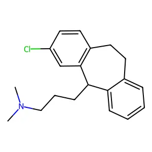 3-Chloro-10,11-dihydro-N,N-dimethyl-5H-dibenzo(a,d)cycloheptene-5-propanamine structure