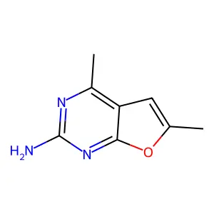 4,6-二甲基呋喃并[2,3-d]嘧啶-2-胺 structure