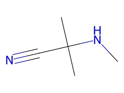 2-Methyl-2-(methylamino)propanenitrile structure