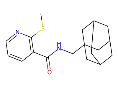 N-(Adamantan-1-ylmethyl)-2-(methylthio)nicotinamide structure