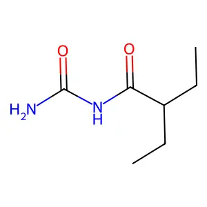 N-(氨基甲酰基)-2-乙基丁酰胺 structure