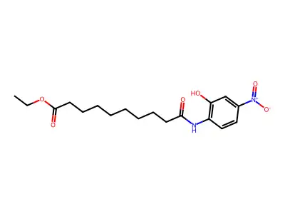 Ethyl 10-(2-hydroxy-4-nitroanilino)-10-oxodecanoate structure