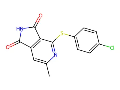 4-[(4-Chlorophenyl)thio]-6-methyl-1h-pyrrolo[3,4-c]pyridine-1,3(2h)-dione structure