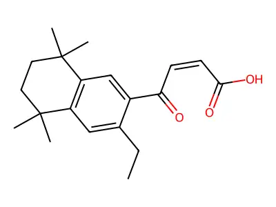 4-(3-ethyl-5,5,8,8-tetramethyl-5,6,7,8-tetrahydronaphthalen-2-yl)-4-oxobut-2-enoic acid structure