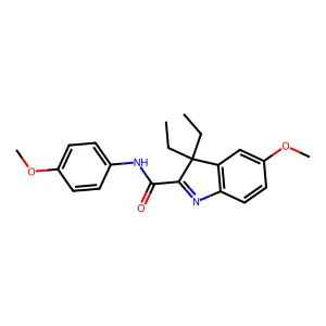 3,3-diethyl-5-methoxy-N-(4-methoxyphenyl)indole-2-carboxamide structure