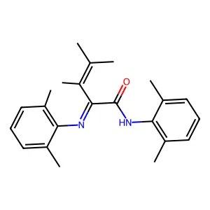 N-(2,6-dimethylphenyl)-2-(2,6-dimethylphenyl)imino-3,4-dimethylpent-3-enamide structure