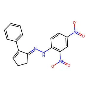 1-(2,4-Dinitrophenyl)-2-(2-phenylcyclopent-2-en-1-ylidene)hydrazine structure