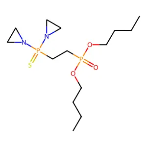 Phosphonic acid, (2-(bis(1-aziridinyl)phosphinothioyl)ethyl)-, dibutyl ester structure