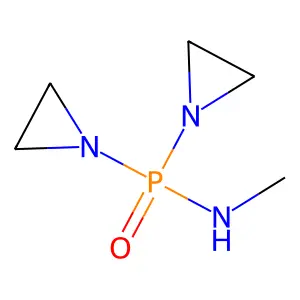 P,P-Bis(1-aziridinyl)-N-methylphosphinic amide structure