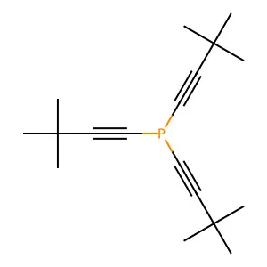 Tris(3,3-dimethylbut-1-ynyl)phosphane structure