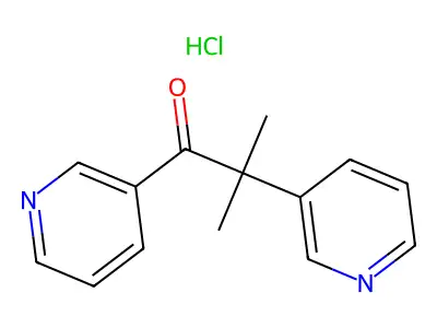 1-Propanone, 2-methyl-1,2-di-3-pyridinyl-, hydrochloride structure