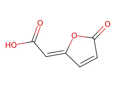 trans-4-Carboxymethylenebut-2-en-4-olide structure