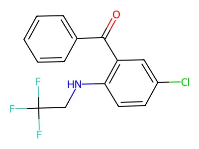 2-(2,2,2-Trifluoroethylamino)-5-chlorobenzophenone structure