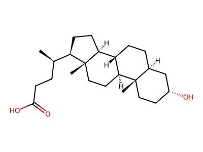 别石胆酸 structure
