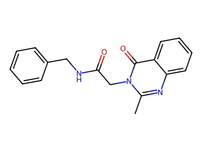 N-benzyl-2-(2-methyl-4-oxoquinazolin-3(4H)-yl)acetamide structure