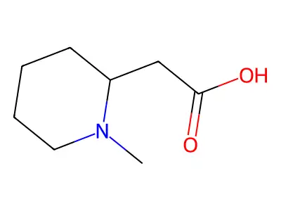 (1-Methylpiperidin-2-yl)acetic acid structure