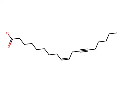 Octadec-9-en-12-ynoic acid structure