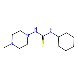 N-cyclohexyl-N'-(4-methyl-1-piperazinyl)thiourea structure